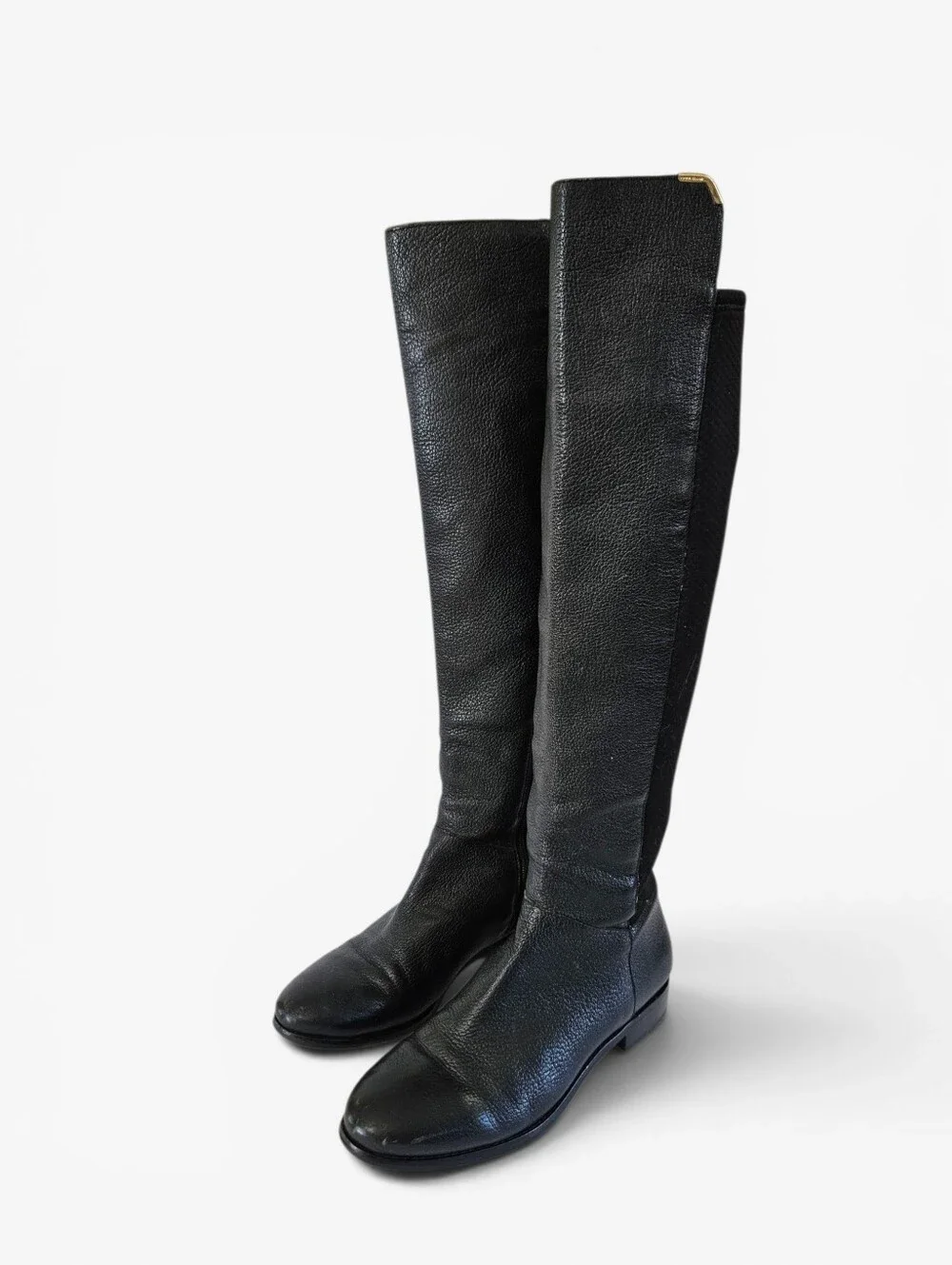 Cole Haan Duchess Over The Knee Leather Quilted Almond Toe Riding Boots 8.5